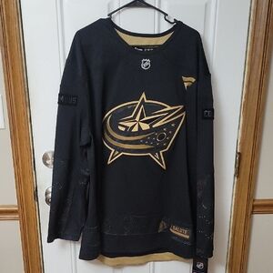 Columbus Blue Jackets Black and Gold Jersey